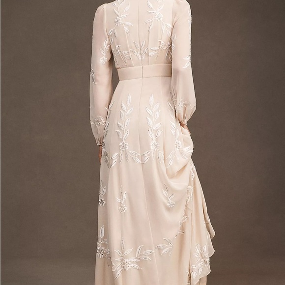 BHLDN Belize Embroidered A-Line Long-Sleeve V-Neck - Picture 3 of 10